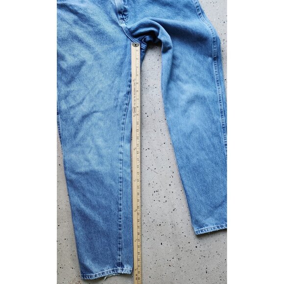 Vintage Maverick MADE IN Mexico Denim Blue Jeans 32x34 Relaxed Medium Stone Wash - Picture 5 of 8